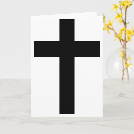 Carte Croix chrétienne (Fleur jaune)