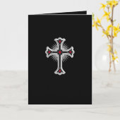 Carte croix chrétienne (Fleur jaune)