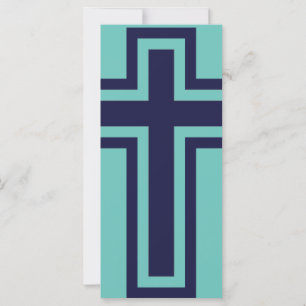 Carte Croix chrétienne bleue différentes variantes