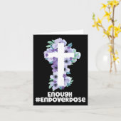 Carte Croix chrétienne Overdose Ruban violet Overdose Af (Fleur jaune)