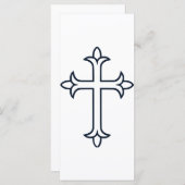 Carte Croix chrétienne typique (Devant / Derrière)
