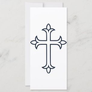 Carte Croix chrétienne typique