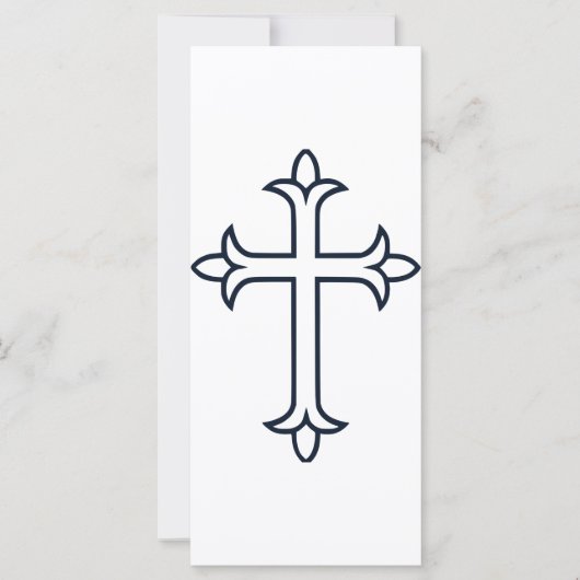 Carte Croix chrétienne typique (Devant)