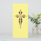 Carte Croix chrétienne violette (Debout devant)