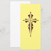 Carte Croix chrétienne violette (Devant / Derrière)