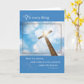 Carte Croix commémorative dans un ciel ensoleillé (Fleur jaune)