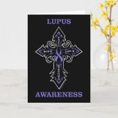 Carte Croix/Conscientisation...Lupus (Fleur jaune)