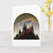 Carte Croix dans les montagnes, Friedrich (Fleur jaune)