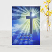 Carte Croix de bleu de 4h13 de 10014 de bible (Fleur jaune)