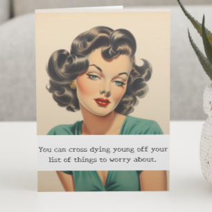 Carte Croix de Dying Young Funny Sarcastic