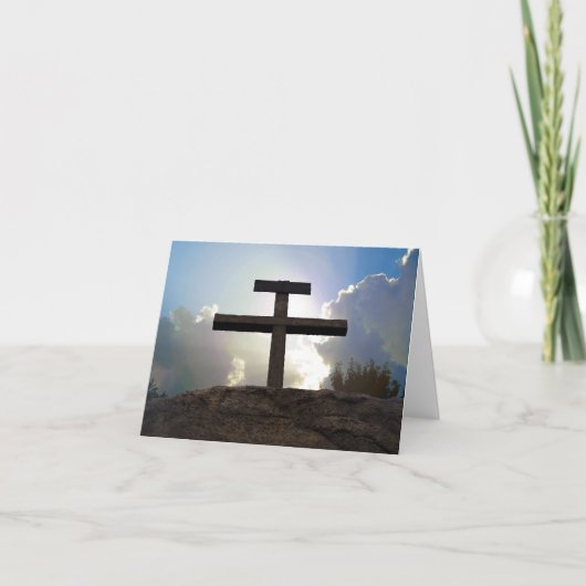 Carte Croix de Jésus Crucifixion Golgotha Note Card Art (Devant)