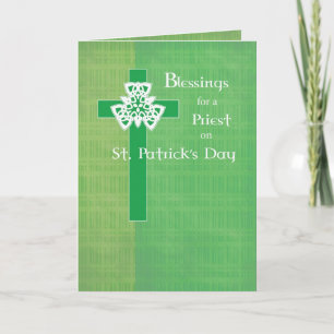 Carte Croix de la fête du prêtre St. Patrick