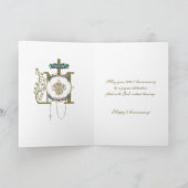 Carte Croix de Marian de l'ordination de l'anniversaire  (Intérieur)