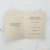 Carte Croix de offre de masse de sympathie catholique (Intérieur)