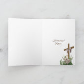 Carte Croix de Pâques sur la colline avec porte (Intérieur)