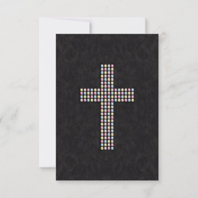 Carte Croix de pierres colorées (Devant)