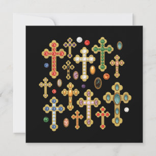 Carte Croix de pierres de naissance fausses et pierres p