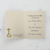 Carte Croix d'offertoire de la messe religieuse catholiq (Intérieur)