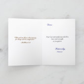Carte Croix d'or de condoléances basée sur la foi (Intérieur)
