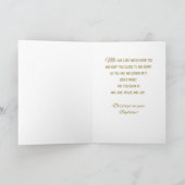 Carte Croix dorée pour le baptême d'un neveu (Intérieur)