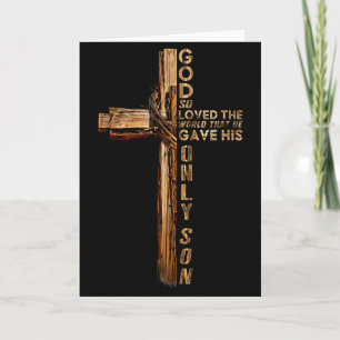 Carte Croix du Christ Christian Jean 3 16 Dieu Aima Tant