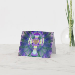Carte Croix du Tee avec Centre du Coeur en bleu violet