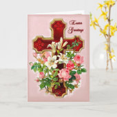 Carte Croix florale (Fleur jaune)