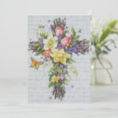 Carte Croix florale du printemps (Debout devant)