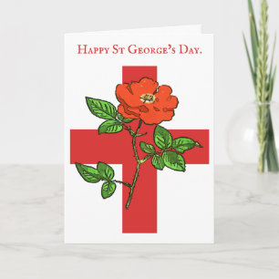 Carte Croix héraldique de St George et rose Tudor Anglet