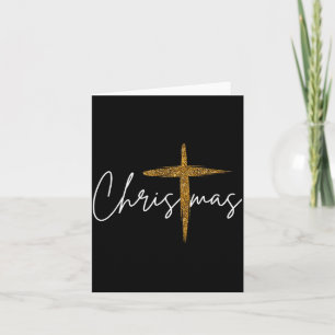 Carte Croix Jésus Chrétien Joyeux Noël Pyjama Fami