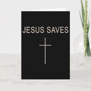 Carte Croix Jésus Sauve Minimaliste Foi Chrétienne Relig