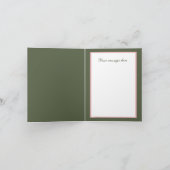 Carte Croix mignonne avec rose personnalisable (Intérieur)