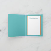 Carte Croix mignonne avec rose personnalisable (Intérieur)