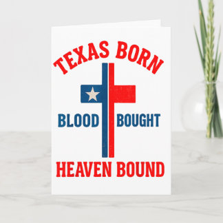 Carte Croix née au Texas, sang acheté, liée au ciel 