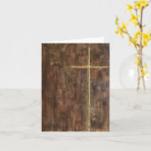 Carte croix vierge personnalisée (Fleur jaune)