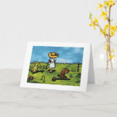 Carte Croquet avec des amis (Fleur jaune)