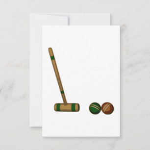 Carte Croquet Mallet et balles