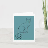 Carte Croquis de chat élégant (Devant)