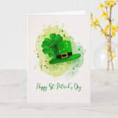 Carte Croquis de la Saint-Patrick Trèfles Gribouillés (Fleur jaune)