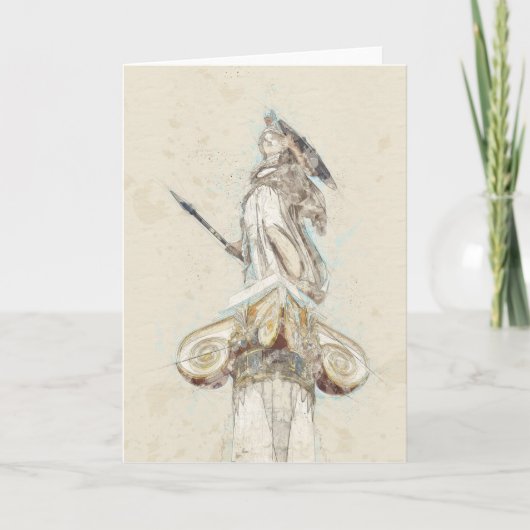 Carte Croquis de la statue d'Athéna (Devant)