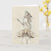 Carte Croquis de la statue d'Athéna (Fleur jaune)