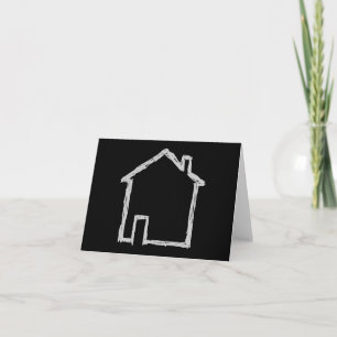 Carte Croquis de maison. Gris et Noir.