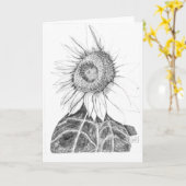 Carte Croquis de tournesol (Fleur jaune)