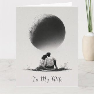 Carte Croquis romantique d'un couple avec texte personna