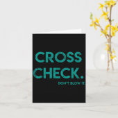 Carte Cross Check. Don't Blow It Funny Quote Flight Atte (Fleur jaune)