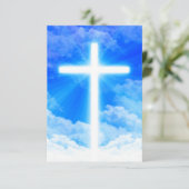 Carte Cross of Light Jesus Christ Customizable Christian (Debout devant)