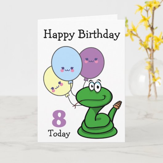 Carte Crotale avec âge Anniversaire (Fleur jaune)