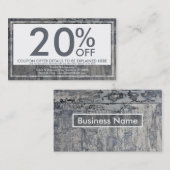 carte croustillante de bon de texture (Devant / Derrière)