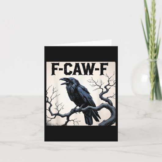 Carte Crow F-caw-f drôle (Devant)