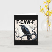Carte Crow F-caw-f drôle (Fleur jaune)